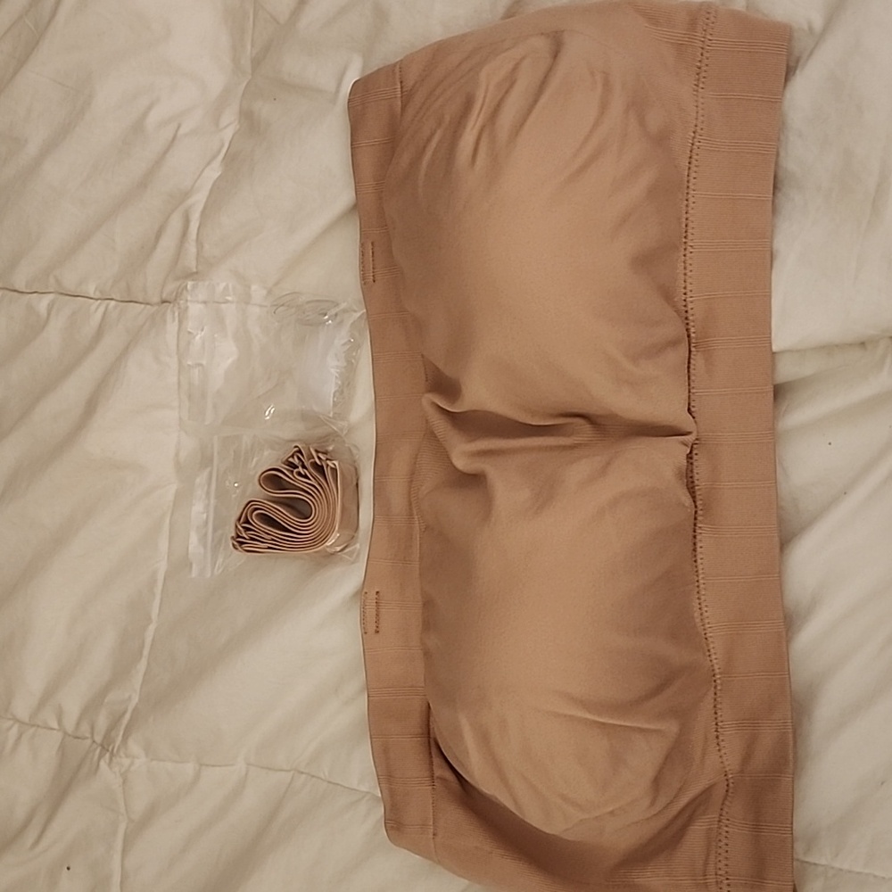 Seamless Tan Bandeau Bra